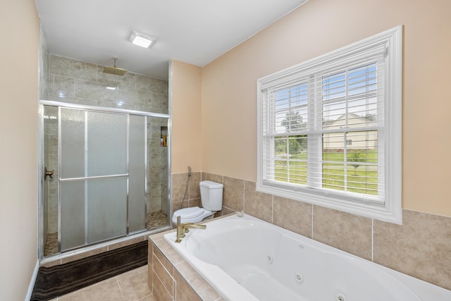 4220 Traveler Rd, Rockingham, VA 22801 - bathroom featuring a shower stall, a tub with jets, and toilet