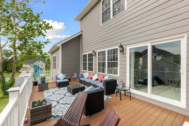 4220 Traveler Rd, Rockingham, VA 22801 - wooden terrace featuring an outdoor living space