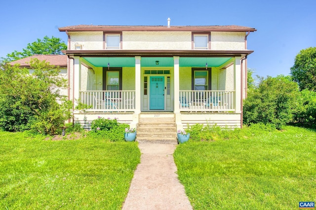 207 Douglas Ave, Charlottesville, VA 22902 - view of front of property with stucco siding and covered porch