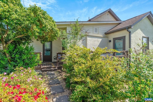view of property with stucco siding