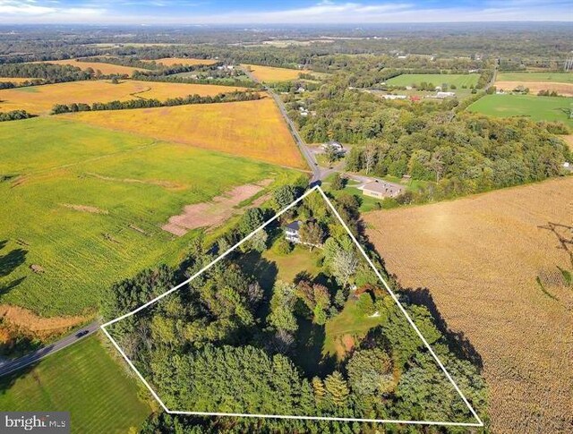  - overview of rural landscape featuring property boundaries highlighted