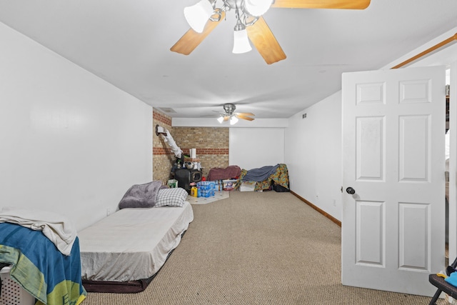 728 Foley Rd, Harrisonburg, VA 22801 - bedroom featuring carpet, baseboards, and a ceiling fan