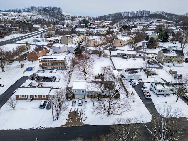 728 Foley Rd, Harrisonburg, VA 22801 - snowy aerial view featuring a residential view