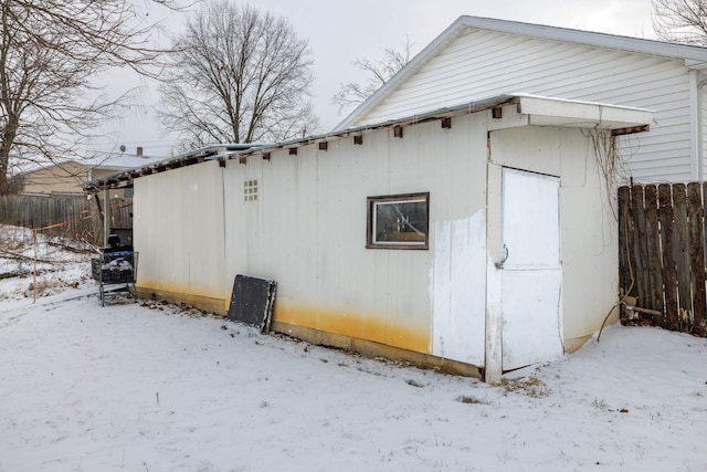 728 Foley Rd, Harrisonburg, VA 22801 - snow covered structure featuring fence