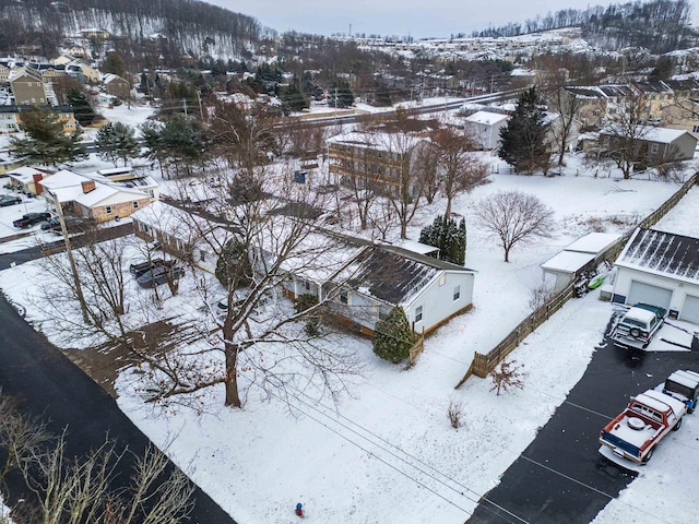 728 Foley Rd, Harrisonburg, VA 22801 - snowy aerial view featuring a residential view