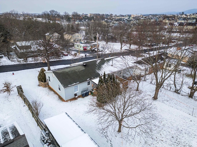 728 Foley Rd, Harrisonburg, VA 22801 - snowy aerial view with a residential view