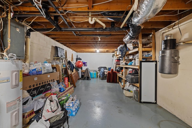 728 Foley Rd, Harrisonburg, VA 22801 - unfinished below grade area with electric water heater