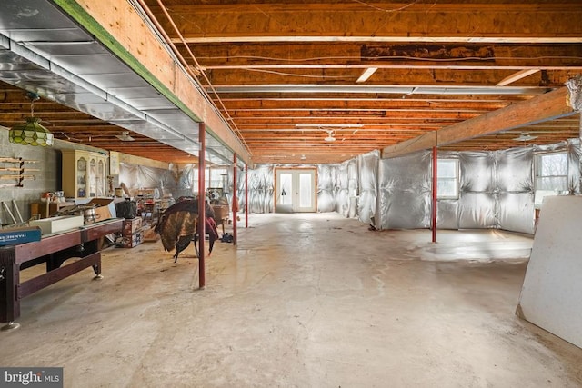 view of basement