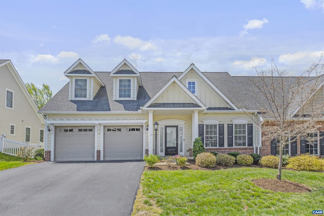 1619 Sawgrass Ct, Charlottesville, VA 22901 - view of front of property featuring board and batten siding, driveway, brick siding, roof with shingles, and a garage