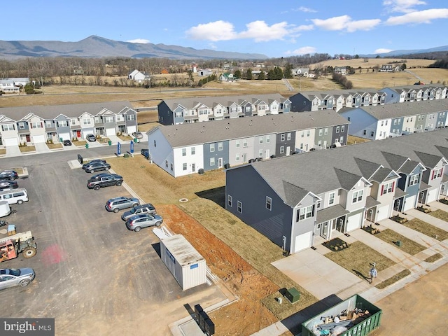 128 Rae Ct, Luray, VA 22835 - aerial view of residential area featuring a mountain backdrop