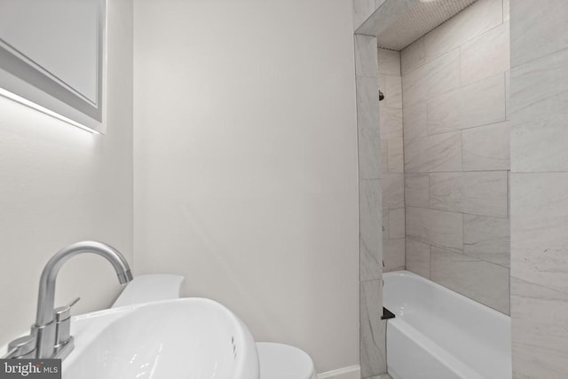 313 Burman Ln, Fredericksburg, VA 22407 - bathroom with a sink, baseboards, and toilet