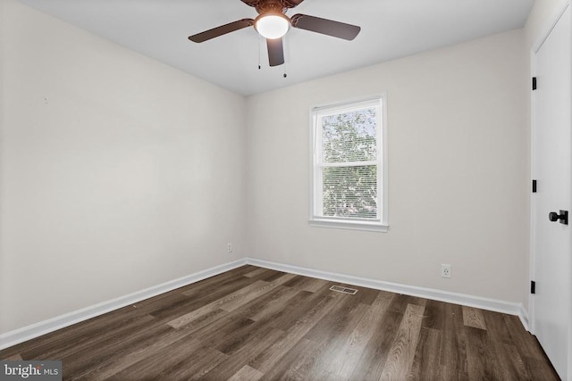 313 Burman Ln, Fredericksburg, VA 22407 - unfurnished room featuring wood finished floors, baseboards, and ceiling fan