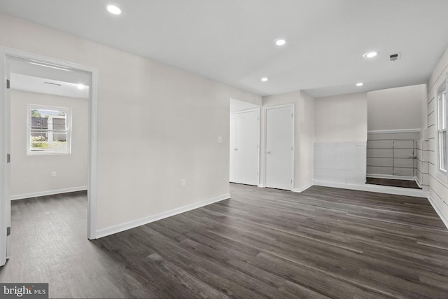 313 Burman Ln, Fredericksburg, VA 22407 - spare room with dark wood finished floors, recessed lighting, and baseboards