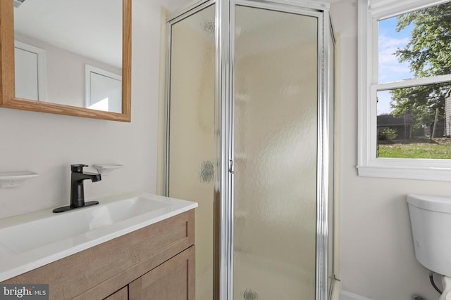 313 Burman Ln, Fredericksburg, VA 22407 - full bathroom featuring a stall shower, toilet, and vanity