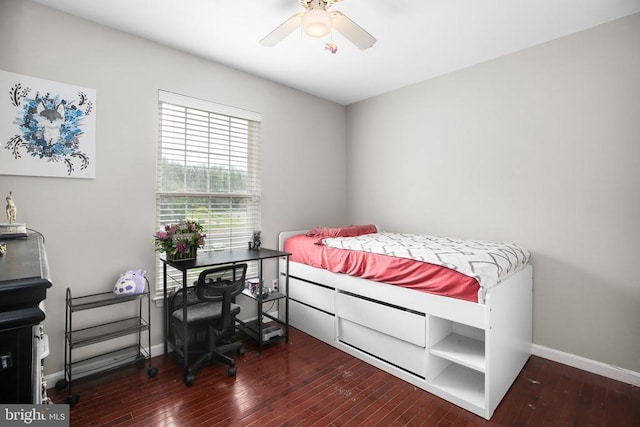 10708 Live Oak Ct, Fredericksburg, VA 22407 - bedroom featuring hardwood / wood-style floors and a ceiling fan