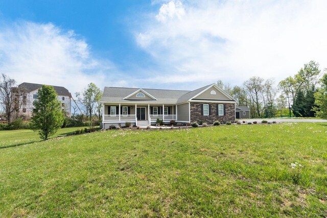82 Willow Ln, Waynesboro, VA 22980 - view of front facade with a porch and a front lawn