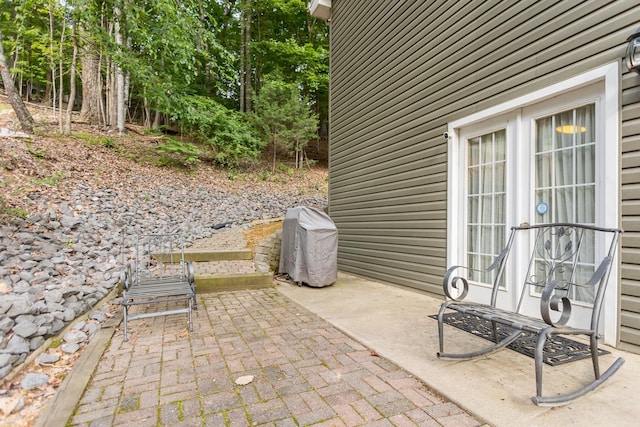 2226 Lanier Ln, Mcgaheysville, VA 22840 - view of patio / terrace featuring french doors