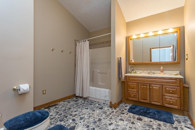 2226 Lanier Ln, Mcgaheysville, VA 22840 - bathroom featuring vanity and shower / bath combo with shower curtain
