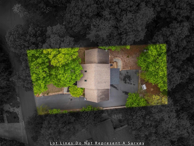 view from above of property