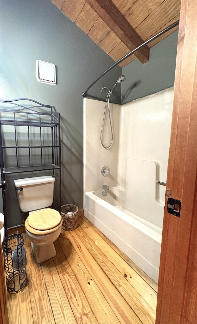 79 River Ridge Rd, Verona, VA 24482 - bathroom featuring wooden ceiling, tub / shower combination, and wood finished floors
