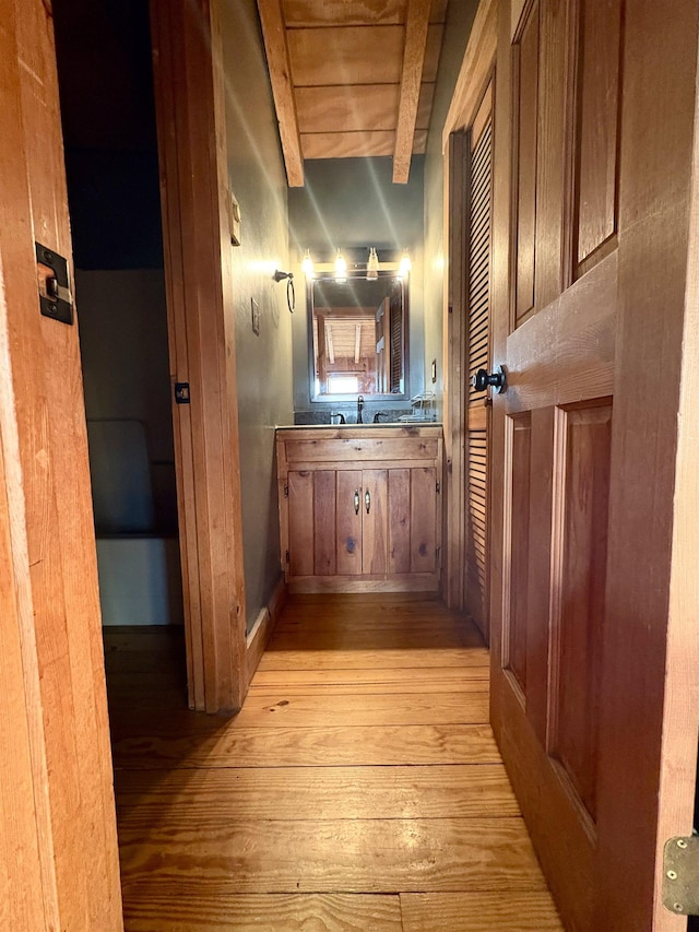 79 River Ridge Rd, Verona, VA 24482 - bathroom with wood-type flooring and vanity
