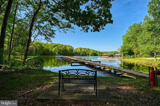 343 Aspen Hill Rd, Mineral, VA 23117 - dock with a water view and a view of trees