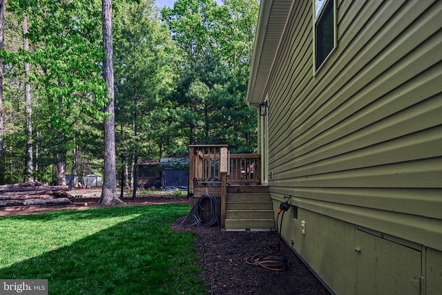 343 Aspen Hill Rd, Mineral, VA 23117 - view of grassy yard with a deck