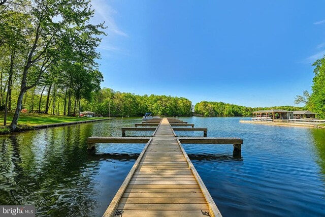 343 Aspen Hill Rd, Mineral, VA 23117 - dock area featuring a water view and a view of trees