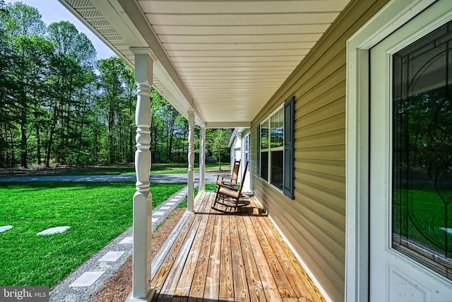 343 Aspen Hill Rd, Mineral, VA 23117 - wooden porch with a yard
