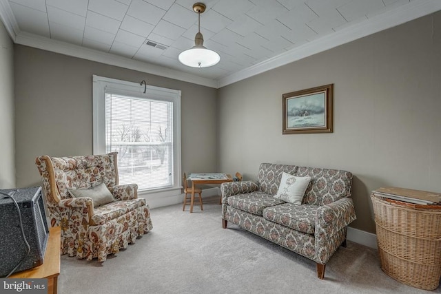 202 Cutler Ave, Louisa, VA 23093 - living area with carpet and ornamental molding