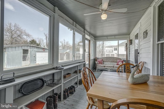 202 Cutler Ave, Louisa, VA 23093 - sunroom with ceiling fan