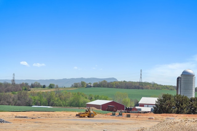 property view of mountains with a rural view