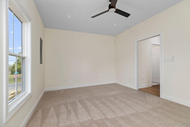 1019 Frye St, Waynesboro, VA 22980 - spare room with carpet flooring, ceiling fan, and recessed lighting