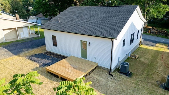 1019 Frye St, Waynesboro, VA 22980 - back of property with a deck and roof with shingles