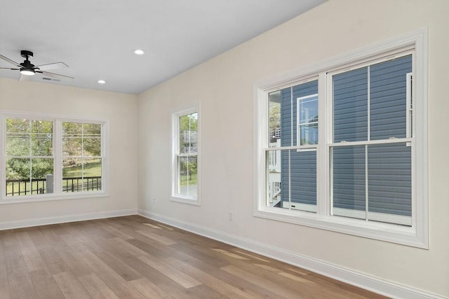 1019 Frye St, Waynesboro, VA 22980 - spare room featuring wood finished floors, recessed lighting, and ceiling fan