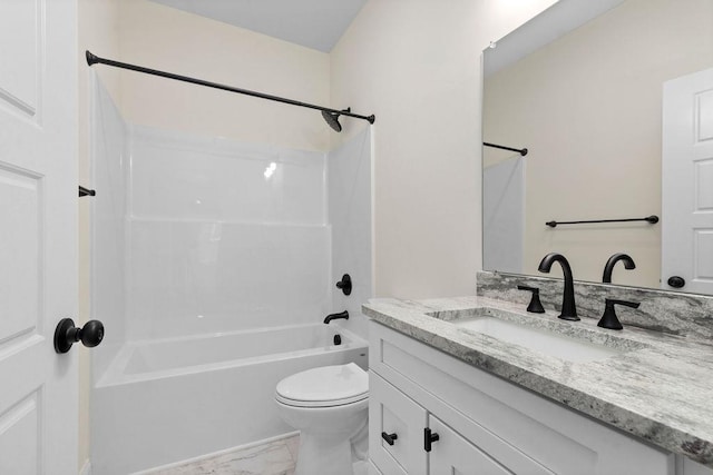 1019 Frye St, Waynesboro, VA 22980 - bathroom with vanity, marble look tiles, and shower / washtub combination