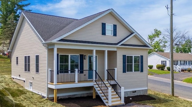1019 Frye St, Waynesboro, VA 22980 - view of front of property featuring covered porch and a shingled roof