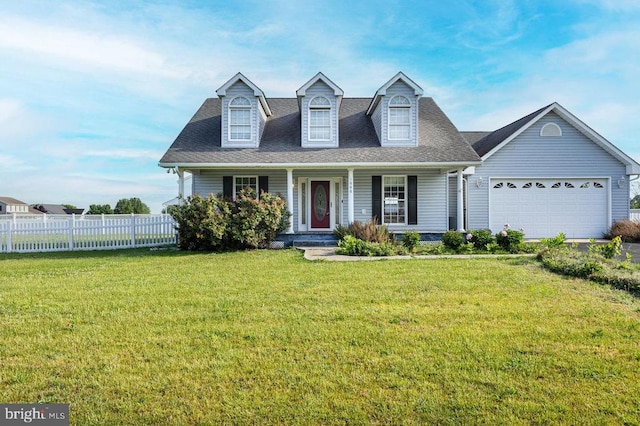 1066 Honeyville Rd, Stanley, VA 22851 - cape cod home with a garage, covered porch, and a shingled roof