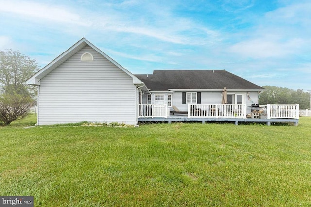 1066 Honeyville Rd, Stanley, VA 22851 - rear view of property with a yard and a deck