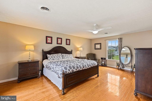 1066 Honeyville Rd, Stanley, VA 22851 - bedroom featuring light wood-style floors, baseboards, and ceiling fan