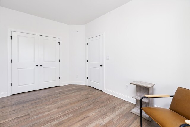 interior space with light wood-type flooring