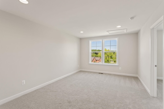 2797 Rutlege Rd Unit 197, Rockingham, VA 22801 - carpeted spare room featuring attic access, baseboards, recessed lighting, and a smoke detector