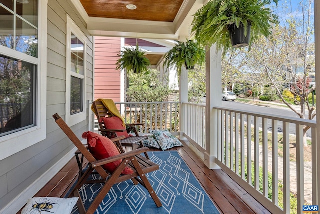 balcony with covered porch