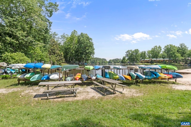 2 Whippoorwill Ln, Palmyra, VA 22963 - view of play area with a water view and a yard