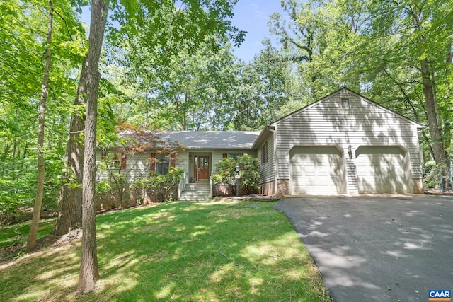 2 Whippoorwill Ln, Palmyra, VA 22963 - view of front facade featuring driveway, a front yard, and a garage