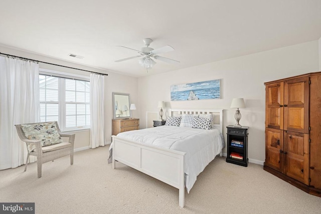 5715 Kesslers Xing W, Fredericksburg, VA 22407 - bedroom featuring light carpet and a ceiling fan