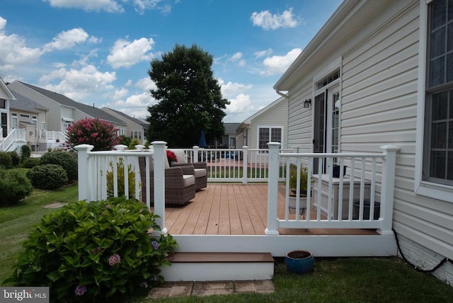 5715 Kesslers Xing W, Fredericksburg, VA 22407 - wooden terrace featuring a residential view