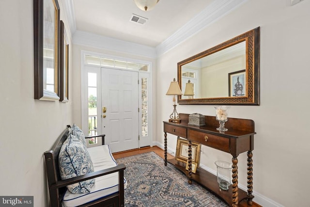 5715 Kesslers Xing W, Fredericksburg, VA 22407 - foyer entrance with wood finished floors and ornamental molding