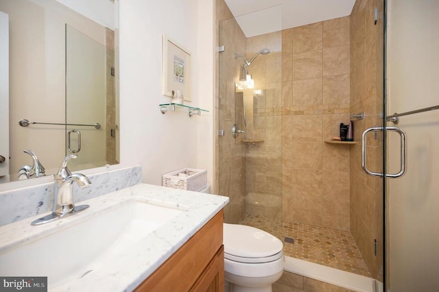 1411 Lakeview Pkwy, Locust Grove, VA 22508 - full bath featuring a stall shower, vanity, and toilet