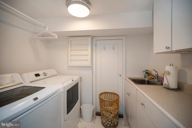 1411 Lakeview Pkwy, Locust Grove, VA 22508 - clothes washing area with washing machine and dryer and cabinet space
